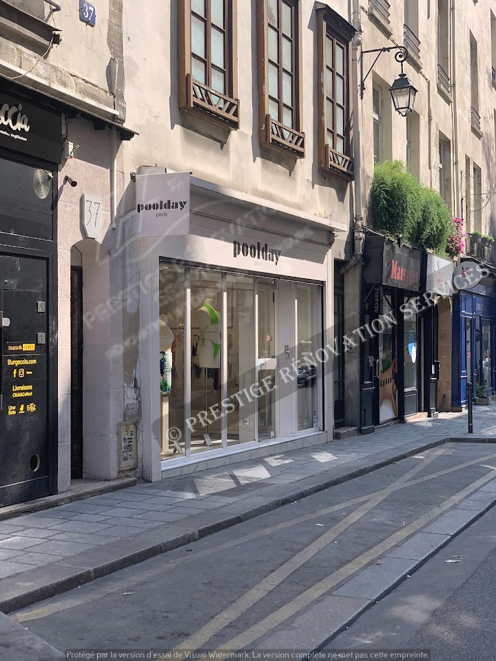 Rénovation - extérieure - magasin - Paris